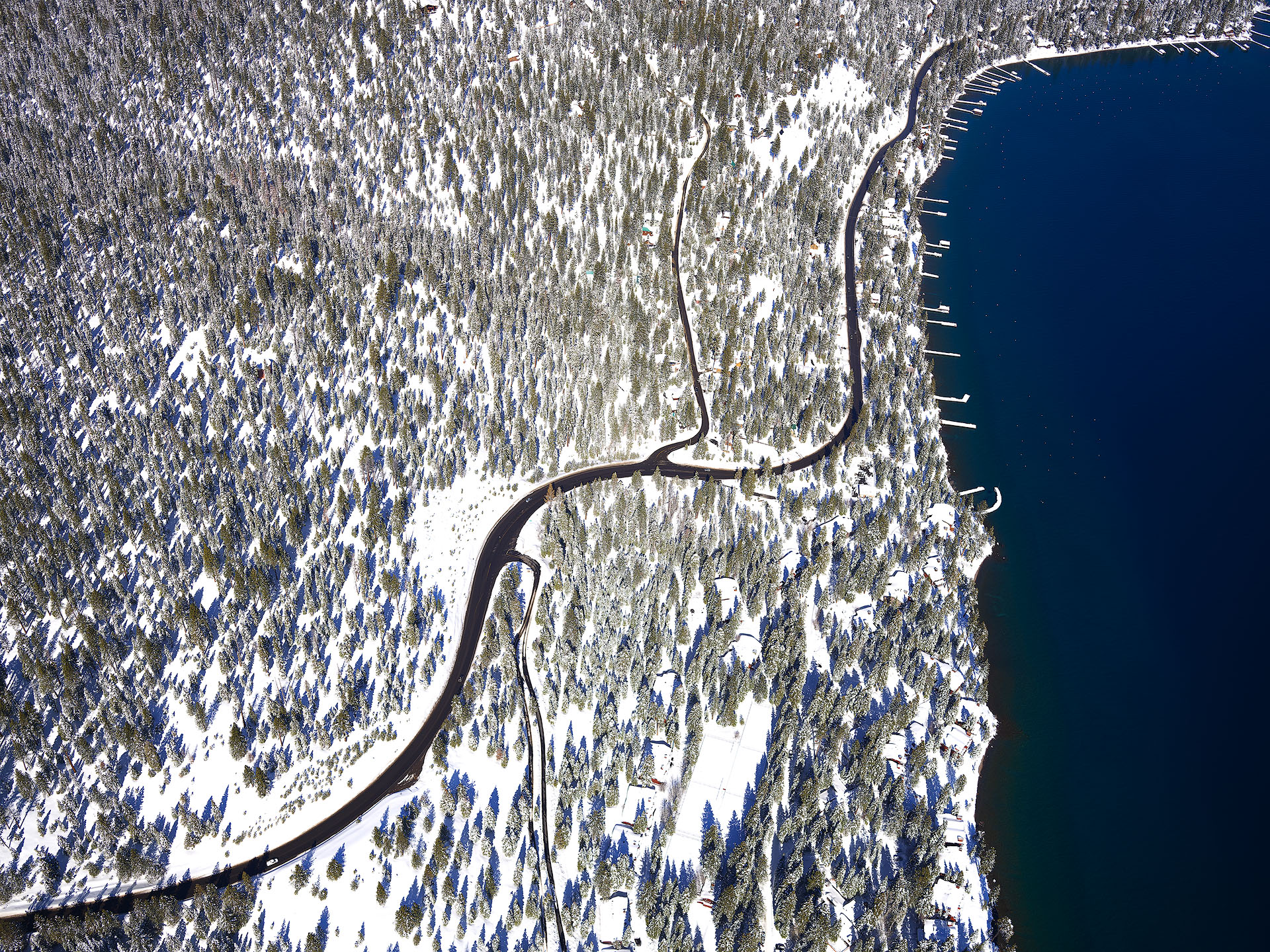 RoadSnowLake